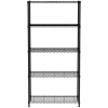 Regał magazynowy skręcany 5 półkowy czarny 91x45x183 cm - Hendi 812990