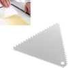 Skrobka cukiernicza trójkątna ZĄBKOWANA ze stali nierdzewnej 110x110mm