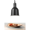 Lampa do podgrzewania potraw - wisząca cylindryczna stożkowa czarna śr