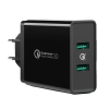 UGREEN Ładowarka sieciowa do telefonu 2x USB-A 36W QC3.0 - czarna