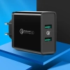UGREEN Ładowarka sieciowa do telefonu 2x USB-A 36W QC3.0 - czarna