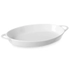 Półmisek do zapiekania owalny z uchwytami 270x180x40mm biała porcelana