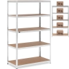MSW Regał magazynowy metalowy 5 półek 750 kg 120 x 60 x 197 cm szary