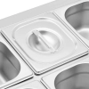 Royal Catering Ekspozytor stojak na pojemniki gastronomiczne 8 x GN 1/6 +