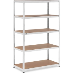 MSW Regał magazynowy metalowy 5 półek 750 kg 120 x 60 x 197 cm szary