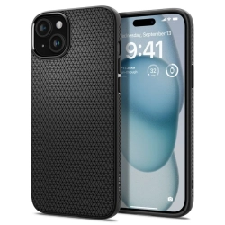 SPIGEN Etui pokrowiec na iPhone 15 Liquid Air - czarny mat