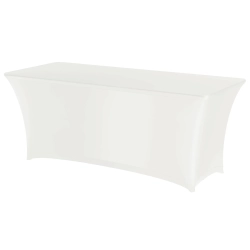 Obrus prostokątny bez prasowania 183x76 cm tkanina Jersey biały - Hendi