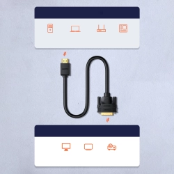 UGREEN Dwukierunkowy kabel przewód HDMI - DVI 2m czarny