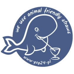 GSG24 Naklejka na drzwi do lokalu słomki papierowe We Use Animal Friendly