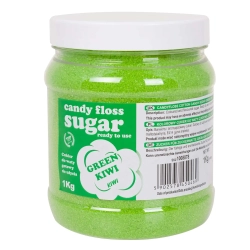 GSG24 Kolorowy cukier do waty cukrowej zielony o smaku kiwi 1kg