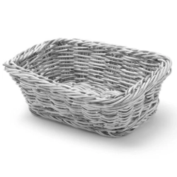 Koszyk na pieczywo prostokątny polipropylenowy szary 190x130x60 mm - Hendi