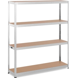 MSW Regał magazynowy metalowy 4 półki 600 kg 160 x 40 x 180 cm szary