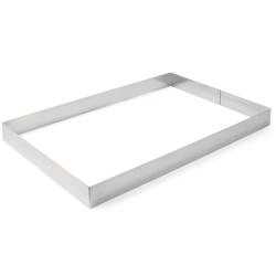 Rant piekarniczy cukierniczy prostokątny ze stali nierdzewnej 585x385x50mm