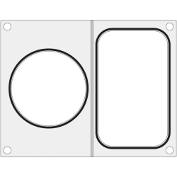 Matryca do zgrzewarki Hendi na tackę bez podziału 178x113 mm + pojemnik