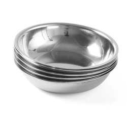 Salaterka miseczka ze stali nierdzewnej śr. 100mm zestaw 4szt. - Hendi