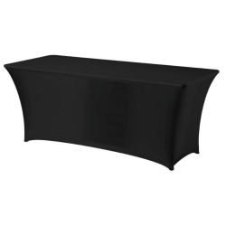 Obrus prostokątny bez prasowania 150x76 cm tkanina Jersey czarny - Hendi