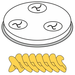 Końcówka sitko do wyrobu makaronu FUSILLI świderki 5 otworów śr. 9 mm