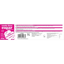 GSG24 Kolorowy cukier do waty cukrowej różowy o smaku arbuzowym 400g