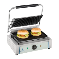 Royal Catering Grill kontaktowy dwustronny ryflowany PANINI