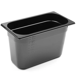 Pojemnik gastronomiczny GN 1/3 z czarnego poliwęglanu 325x176x200mm 7.8L