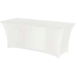 Obrus prostokątny bez prasowania 150x76 cm tkanina Jersey biały - Hendi