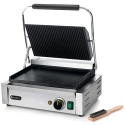 Kontakt grill kontaktowy PANINI góra ryflowana dół gładki 2200W - Hendi