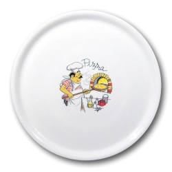 Hendi Wytrzymały talerz do pizzy z porcelany Speciale dekorowany 330mm