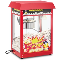 Royal Catering Barowa maszyna do popcornu z czerwonym daszkiem