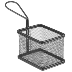 Koszyk do podawania smażonych przekąsek miniaturowy z uchwytem 100x80x75