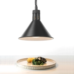 Lampa do podgrzewania potraw - wisząca stożkowa czarna śr. 275mm 250 W