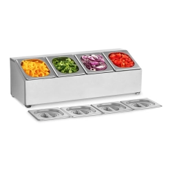 Royal Catering Ekspozytor stojak na pojemniki gastronomiczne 4 x GN1/6 + 4