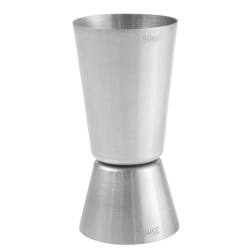 Bar Up Miarka barmańska do alkoholu dwustronna stalowa 25 / 50 ml - Hendi