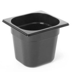 Pojemnik gastronomiczny GN 1/6 z czarnego poliwęglanu 176x162x200mm 3.4L