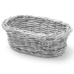 Koszyk na pieczywo owalny polipropylenowy szary 190x120x60 mm - Hendi