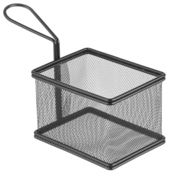 Koszyk do podawania smażonych przekąsek miniaturowy z uchwytem 125x100x85
