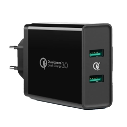 UGREEN Ładowarka sieciowa do telefonu 2x USB-A 36W QC3.0 - czarna