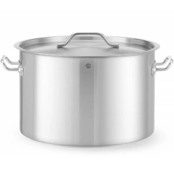 Garnek średni z pokrywką Budget Line 32 l 400x260 - Hendi 832851