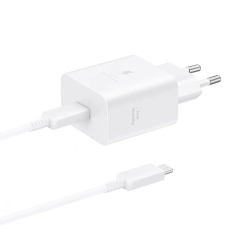 Ładowarka sieciowa Samsung USB-C 45W 4.05A z kablem USB-C 1.8m - biała