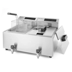 Hendi Frytownica frytkownica z panelem cyfrowym Profi Line z kranem 2x8L