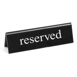 Tabliczka informacyjna dwustronna REZERWACJA RESERVED tworzywo plexiglas
