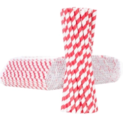 GSG24 Słomki papierowe BIO ekologiczne PAPER STRAWS grube 8/205mm