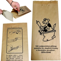 MEVA Torebki papierowe z łopatką kartonową na psie odchody FEDOG CZ 25szt.