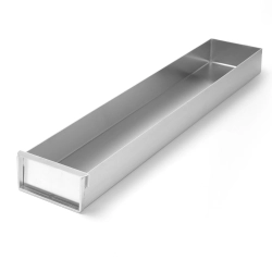 Blacha aluminiowa cukiernicza zamykana prostokątna 580x100x(H)50mm Hendi