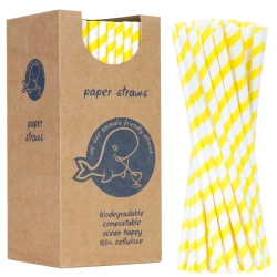 GSG24 Słomki papierowe BIO ekologiczne PAPER STRAWS grube 8/205mm