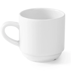 Filiżanka do kawy i herbaty hotelowa OPTIMA biała porcelana 230ml zestaw