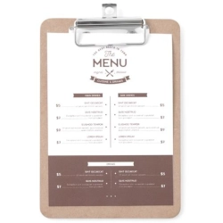 Podkładka deska pod kartę menu z klipsem Clipboard 125x180 mm - Hendi