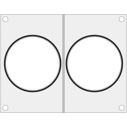 Matryca forma do zgrzewarki Hendi na dwa pojemniki na zupę śr. 115 mm