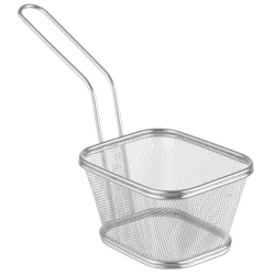 Koszyk do podawania smażonych przekąsek miniaturowy z uchwytem 130x115x80