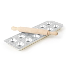 Foremka z wałkiem do wyrobu okrągłych pierożków Ravioli 12szt - Hendi