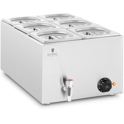 Royal Catering Bemar podgrzewacz do potraw bufet grzewczy 6 x GN 1/6 600 W